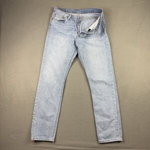 Levi's 501 Jeans Light Wash Button Fly Women's W28 L31 Faded Denim
